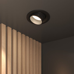 Встраиваемый точечный светильник Elektrostandard 9919 LED 10W 3000K черный