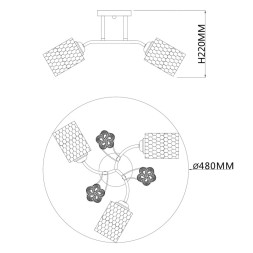 Потолочная люстра Escada WEIGELA 1113/3PL