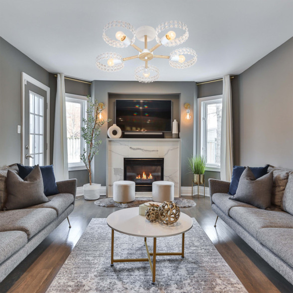 Люстра на штанге Escada BANJO 679/5P White