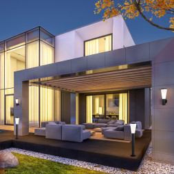 Уличный настенный светильник Elektrostandard 1416 TECHNO чёрный