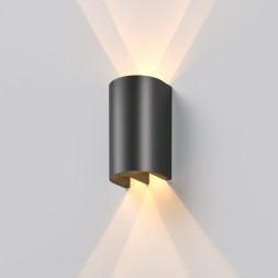 Уличный настенный светильник Elektrostandard Twinray 35194/W 3000K черный