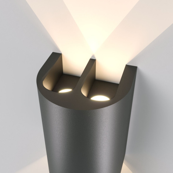 Уличный настенный светильник Elektrostandard Twinray 35194/W 3000K черный