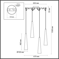 Подвесная люстра Odeon Light L-VISION 5044/42L