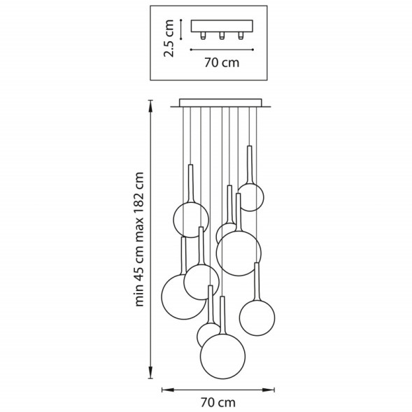 Каскадная люстра Lightstar GLOBO 813091