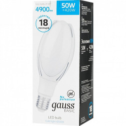 Светодиодная лампа Gauss 11834352 50W 220V 4900lm E40 белый (холодный)