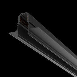 Магнитный встраиваемый шинопровод в гипсокартон Maytoni Technical Magnetic track system Exility ГКЛ 9.5 черный TRX034-421B