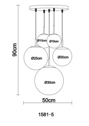 Каскадная люстра Globo 1581-5 BALLA