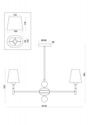 Люстра на штанге Freya Soho FR2028PL-07N
