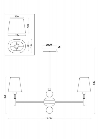 Люстра на штанге Freya Soho FR2028PL-07N