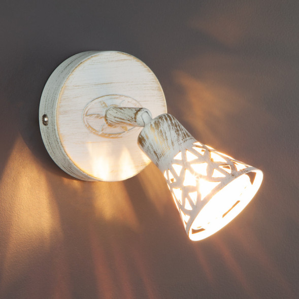 Спот Eurosvet ALASKA 20027/1 белый с золотом