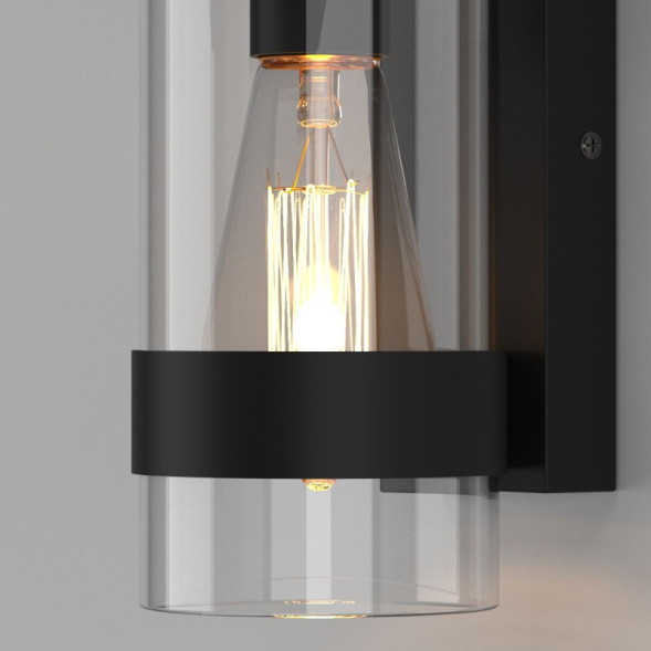 Уличный настенный светильник Elektrostandard Falcon черный (35167/D)