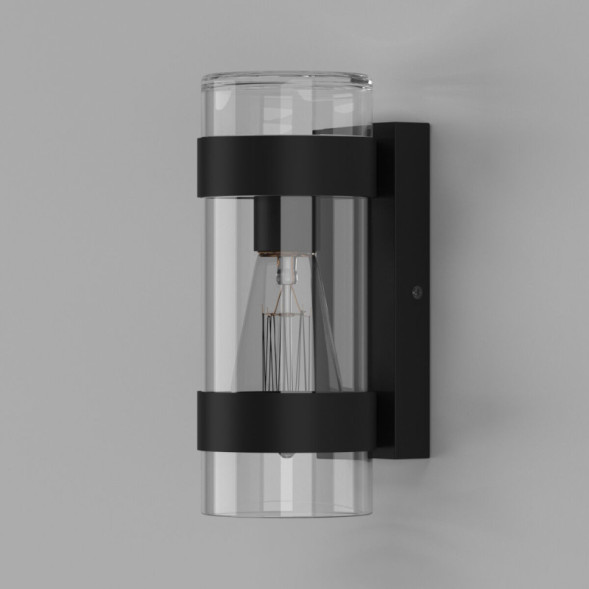 Уличный настенный светильник Elektrostandard Falcon черный (35167/D)