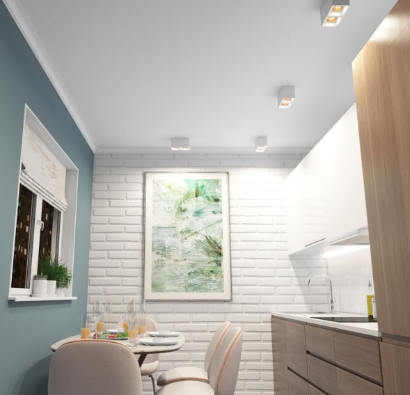 Накладной точечный светильник Denkirs Rodvig DK3085-WH+BR