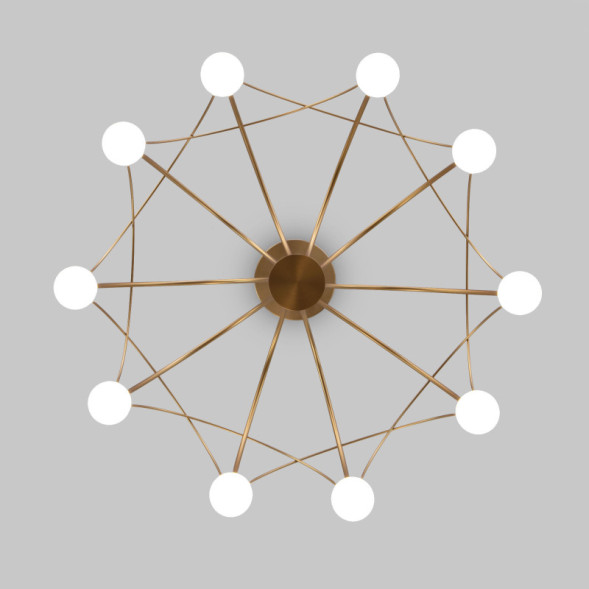 Подвесная люстра Eurosvet 90030/10 LED золото RAGNO