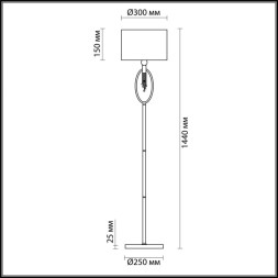 Торшер LUMION Santiago 4516/1F
