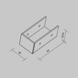 Соединитель профиля трековых светильников Maytoni Уличная трековая система освещения Elasity IP black O-TR001-EC