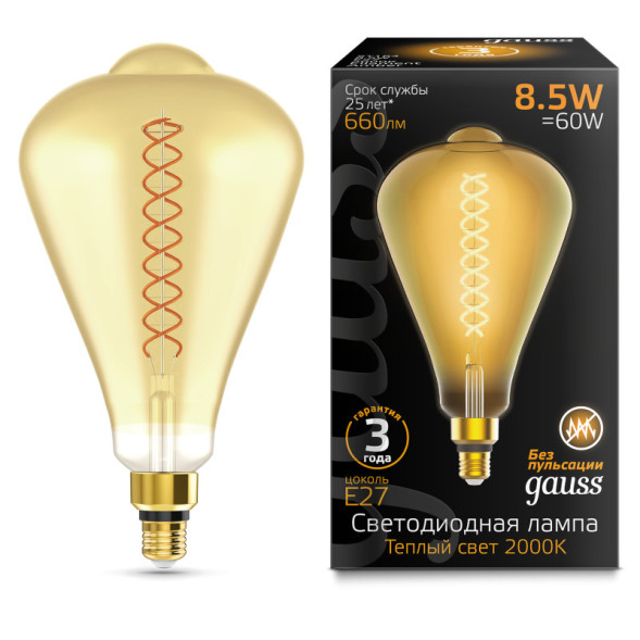 Светодиодная лампа Gauss 157802105 8.5W 220V 660lm E27 белый (теплый)