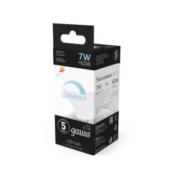 Светодиодная лампа Gauss Шарик 105101207-D 7W 220V 590lm E14 белый (дневной)