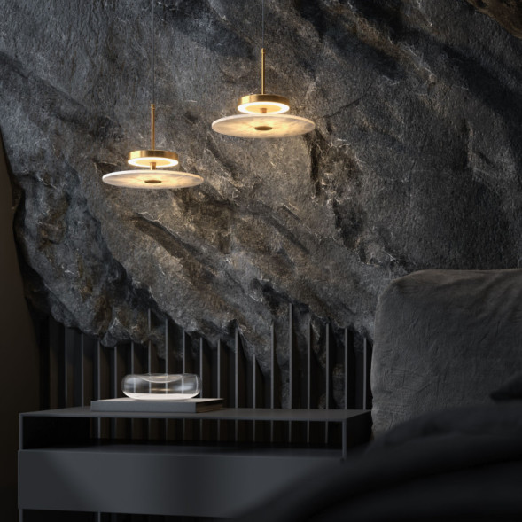 Подвесной светильник Eurosvet 40342 LED латунь Thasos