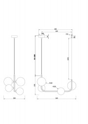 Подвесная люстра Freya PERLINA FR4005PL-04B