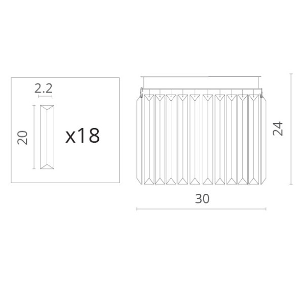 Бра Divinare Nova Grigio 3002/05 AP-2
