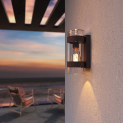 Уличный настенный светильник Elektrostandard Falcon темно-коричневый (35167/D)