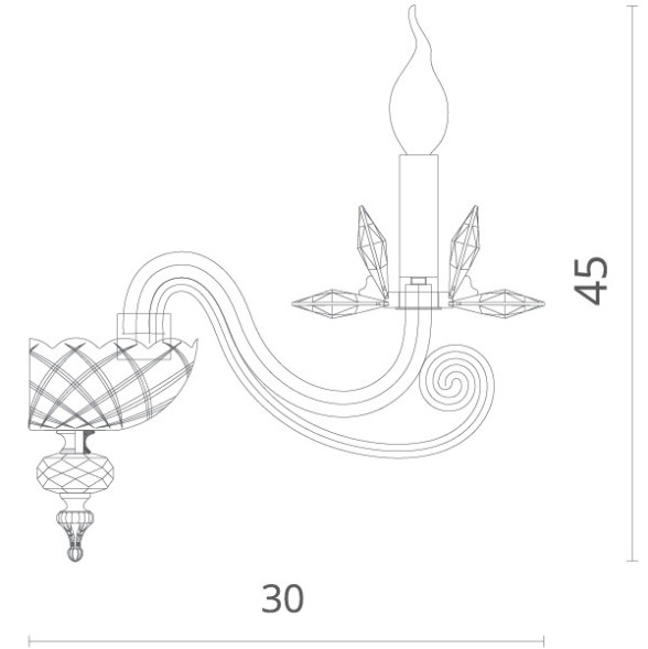 Бра Divinare Firenze 8820/09 AP-1