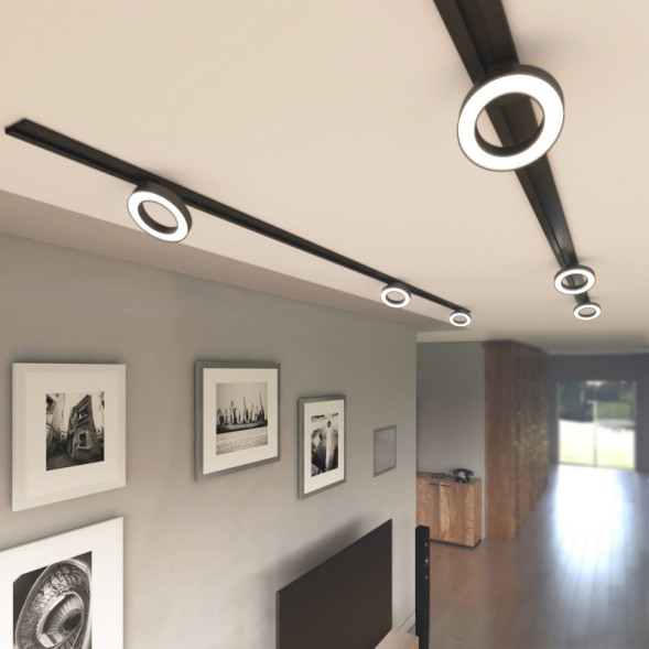 Светодиодный трековый светильник Elektrostandard Spila черный 12W 4200K (85079/01) однофазный