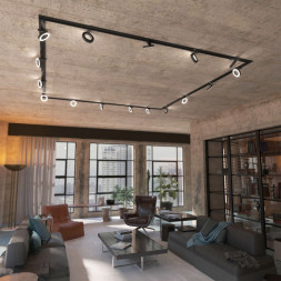 Светодиодный трековый светильник Elektrostandard Spila черный 12W 4200K (85079/01) однофазный