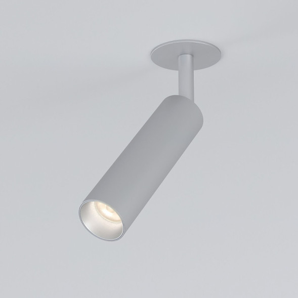 Встраиваемый точечный светильник Elektrostandard Diffe серебряный 8W 4200K (25040/LED)