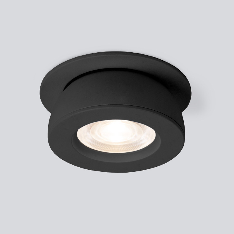 Встраиваемый точечный светильник Elektrostandard Pruno черный 8W 4200К (25080/LED)