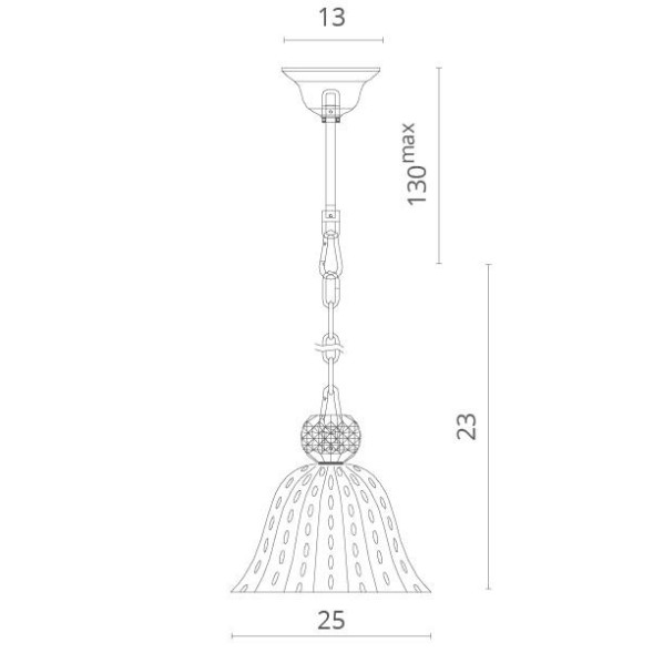 Подвесной светильник Divinare Pallottola 1181/01 SP-1