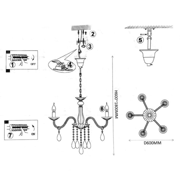 Детская люстра ImperiumLoft RAINBOW 196806-26