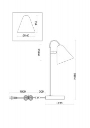Настольная лампа Freya Falke FR8001TL-01WG