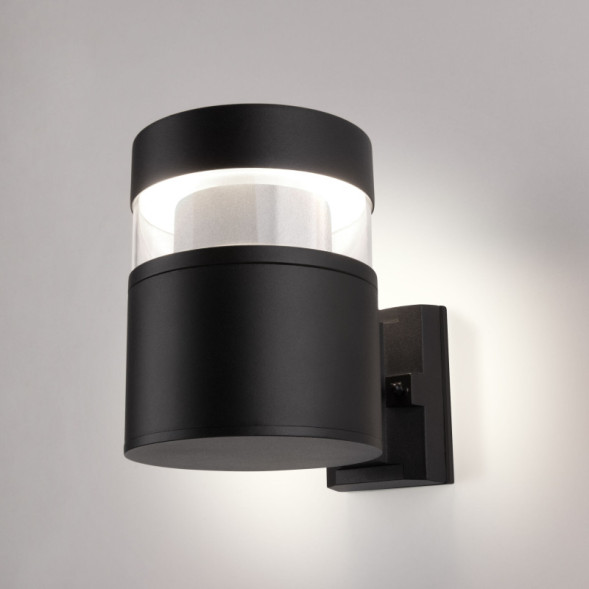 Уличный настенный светильник Elektrostandard 1530 TECHNO LED чёрный