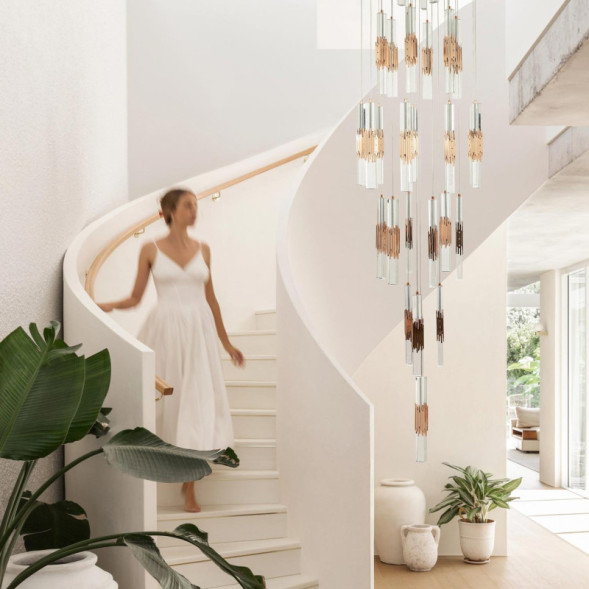 Каскадная люстра MODELUX ML.88987.28 GD