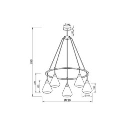 Люстра на штанге Vele Luce Norina VL5842P05
