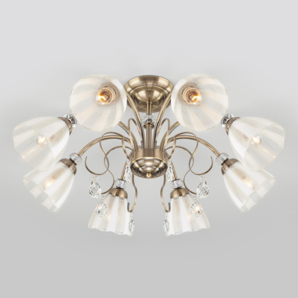 Люстра на штанге Eurosvet Floranse 30155/8 античная бронза