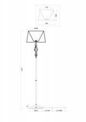 Торшер Freya MONIQUE FR2001FL-01G