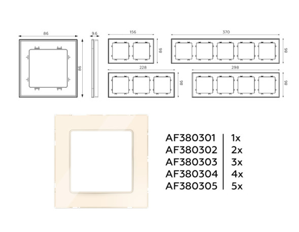 Рамка Ambrella Volt AF380301 ALFA Platos