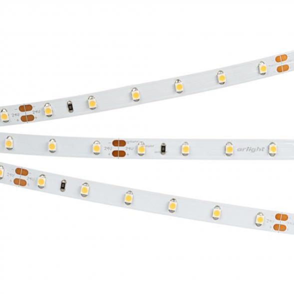 Лента Arlight RT 2-5000 3528 027935(B) 24W 24V белый (теплый) IP20