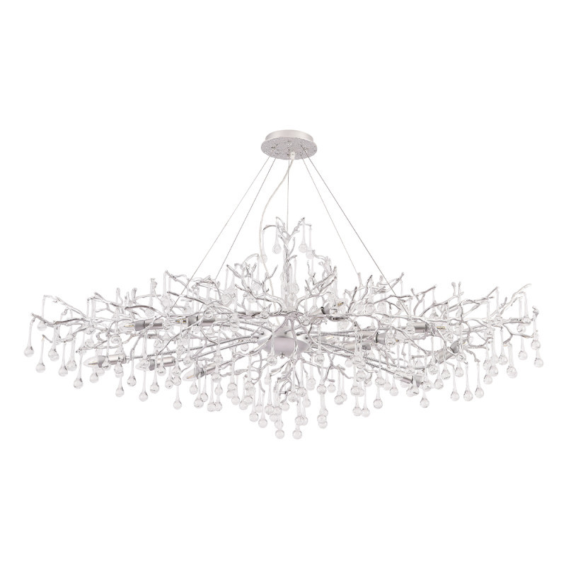 Подвесная люстра Crystal Lux REINA V2 SP16 L1500 SILVER PATINA Reina