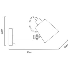 Бра ARTE Lamp Oscar A7141AP-1WH