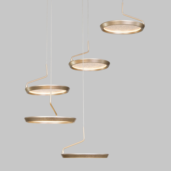 Каскадная люстра Eurosvet 90034/6 золото Crespella