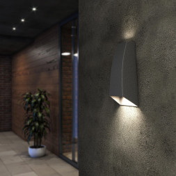 Уличный настенный светильник Elektrostandard 1016 TECHNO серый