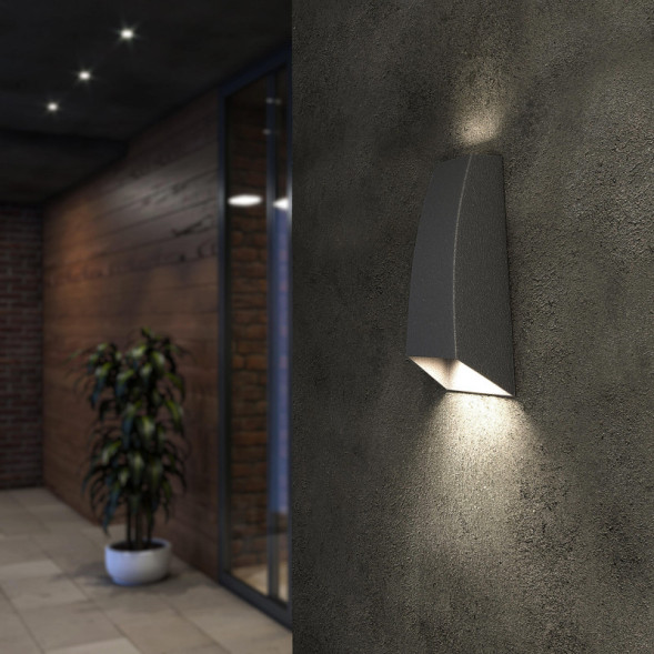 Уличный настенный светильник Elektrostandard 1016 TECHNO серый