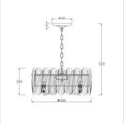 Подвесная люстра Escada 2114/6S Gold
