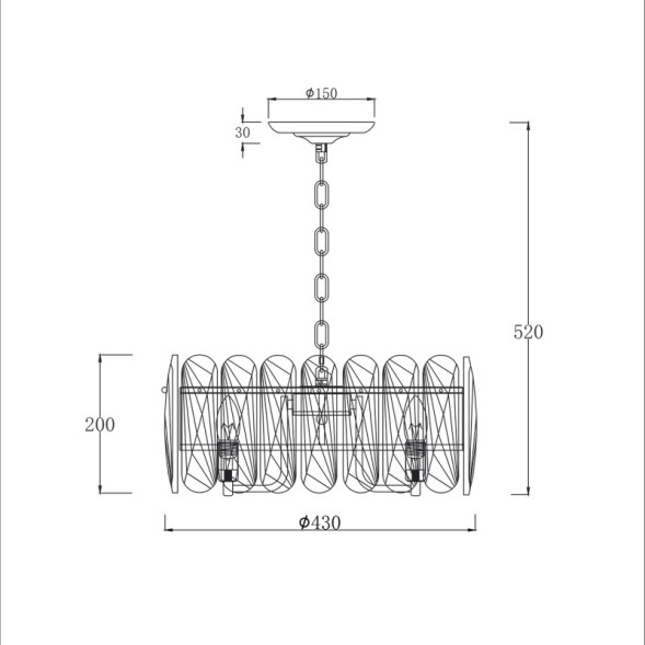 Подвесная люстра Escada 2114/6S Gold