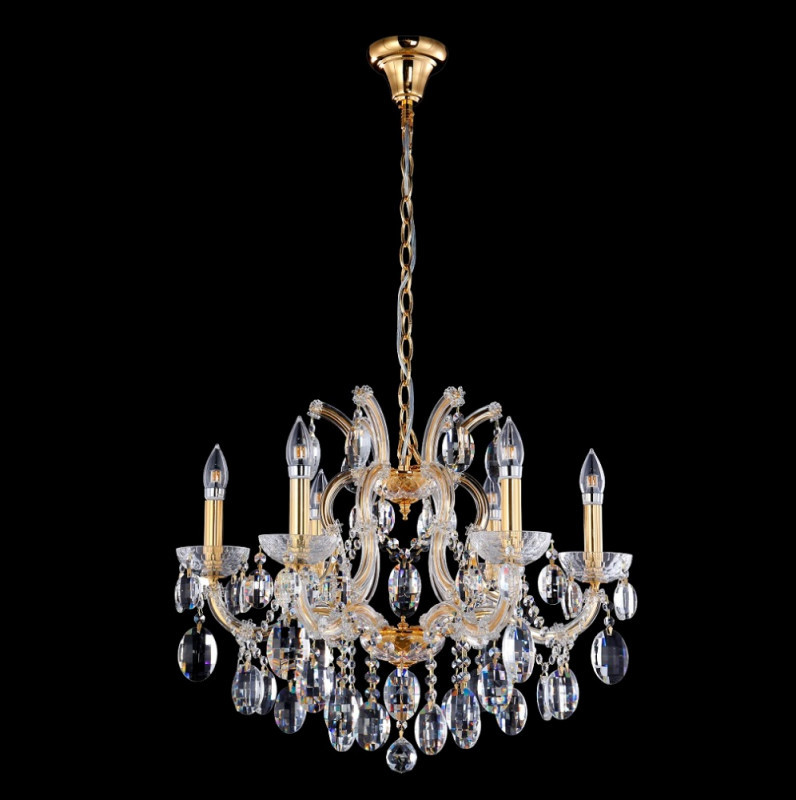 Подвесная люстра Crystal Lux HOLLYWOOD HOLLYWOOD SP6 GOLD