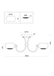 Потолочная люстра Freya Astrid FR5072PL-05WG